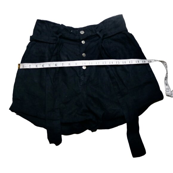 Zara Women's Shorts with Belt in Dark Navy/Black, size Small - Picture 5 of 8